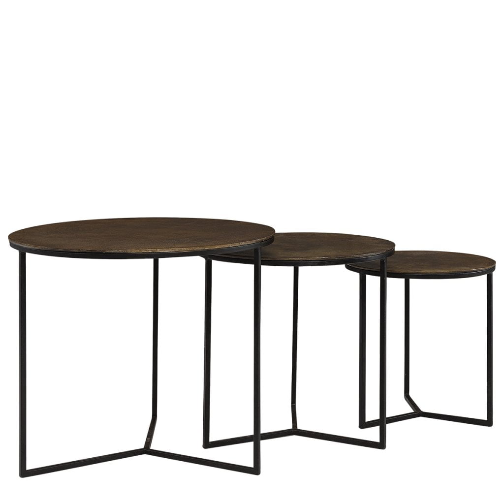 Juno satsbord i 3 delar. Vintage mässing