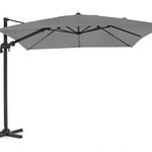 Linz parasoll 3x3m grå/grå