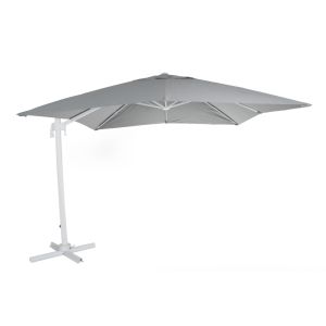 Linz parasoll 3x3m vit/grå