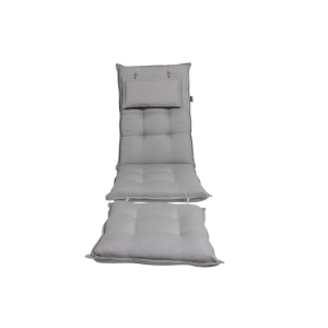 Florina däckstolsdyna ljusgrå dralon inkl. nackkudde