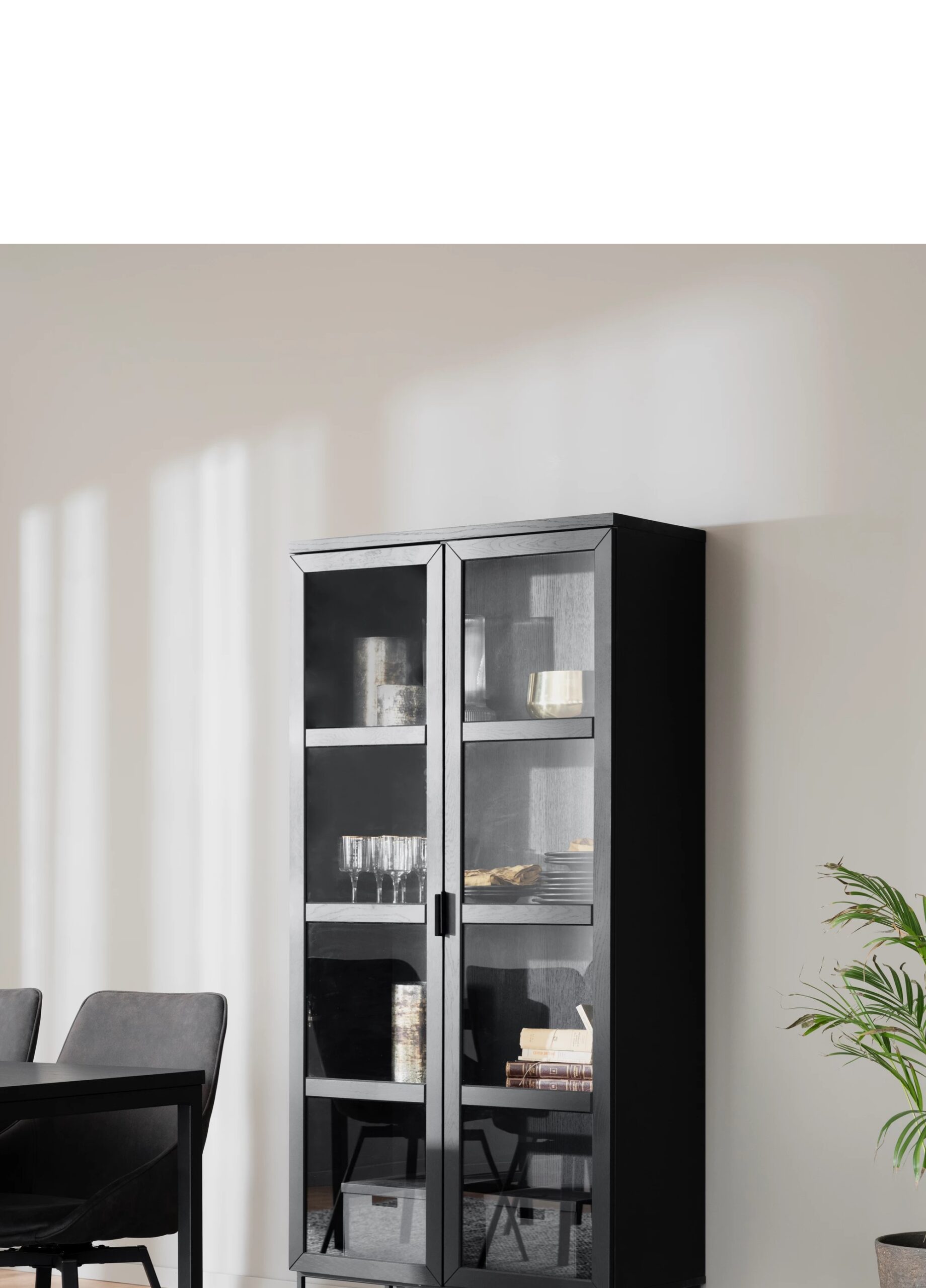 Everett vitrinskåp svart - Bild 3