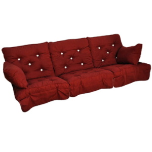Hammockdynset låg rygg bordeaux