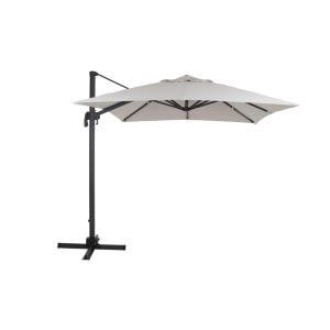 Linz parasoll 2,5x2,5m grå/khaki