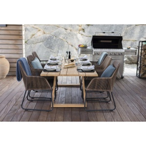 Laurion & Midway matgrupp teak/konstrotting 230