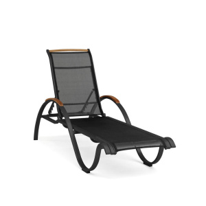 Nydala solsäng svart/trä