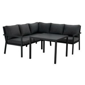 Rana hörnsoffa svart 195x195