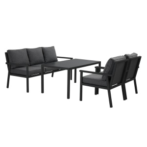 Rana soffgrupp svart högt bord