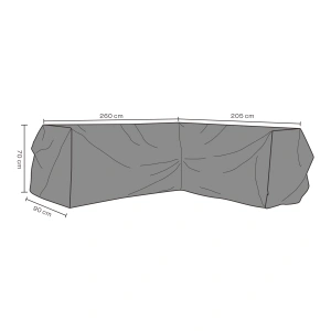 Möbelskydd hörnsoffa svart 260x205