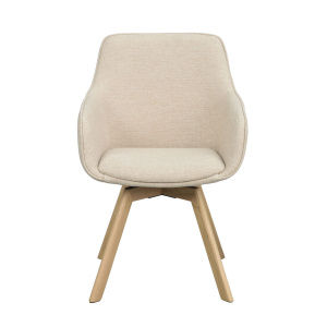 Alison karmstol ljusbeige/ekben