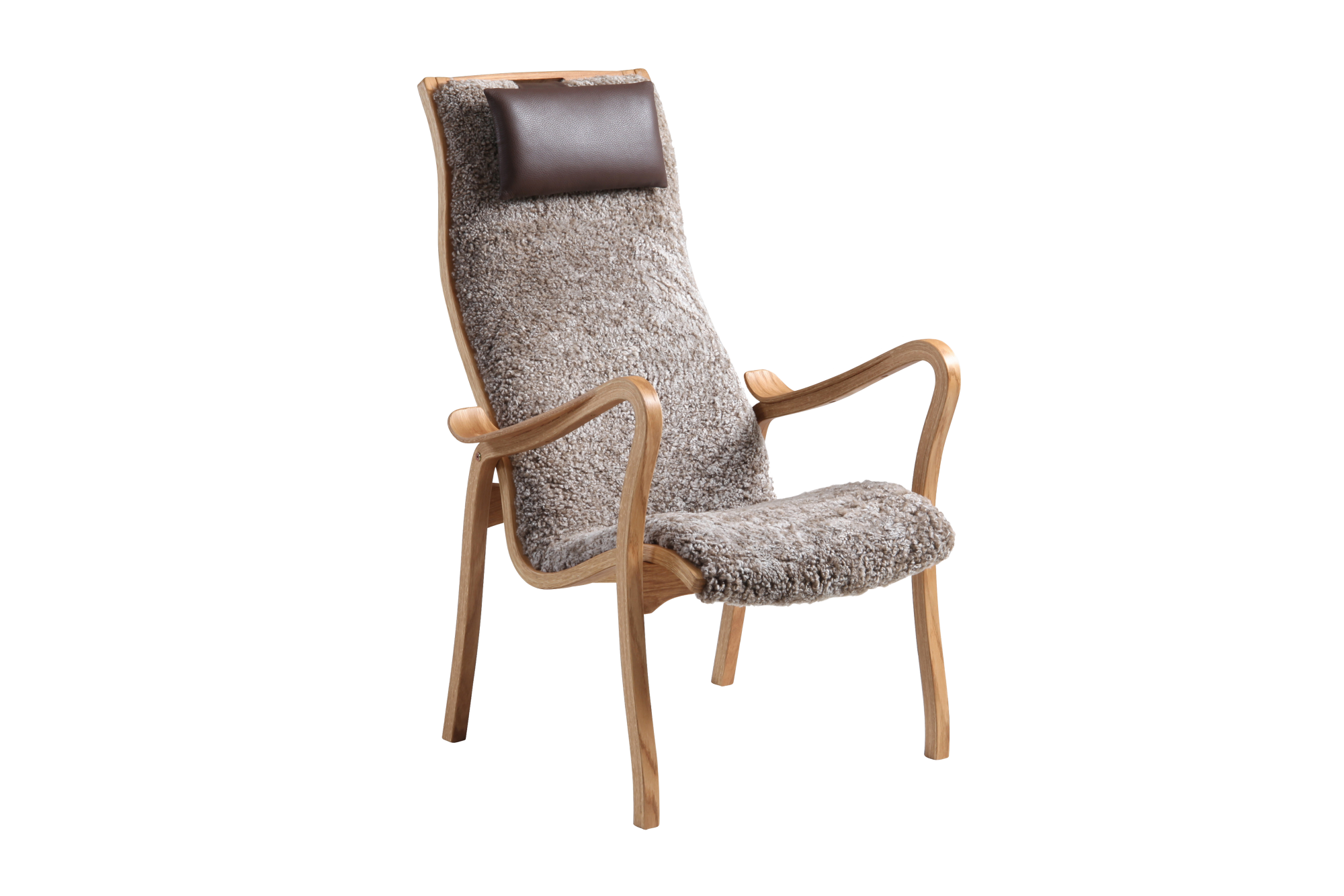 Kaptenen fåtölj med fotpall i fårskinn - Bild 2