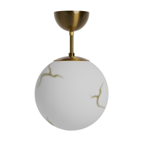 Bellagio plafond mässing/vit