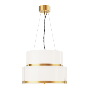 Marcel taklampa Ø50 cm mässing/vit