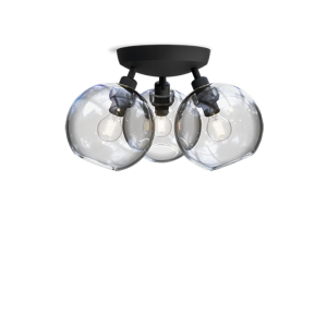 Gloria plafond svart/klarglas