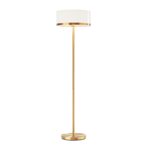 Marcel golvlampa H150 cm mässing/vit