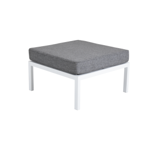 Weldon fotpall Vit/Grå