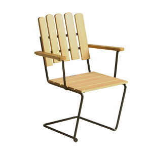 Fåtölj A2 - Oljad furu med grönt stativ