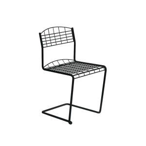 High Tech Stol - Pulverlackerat stål i Black