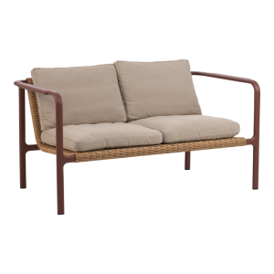 Motty 2-sitssoffa Zin Red/Teddy Beige