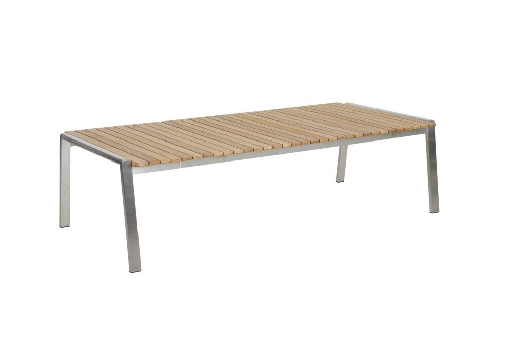 Naos soffbord Rostfritt stål/teak