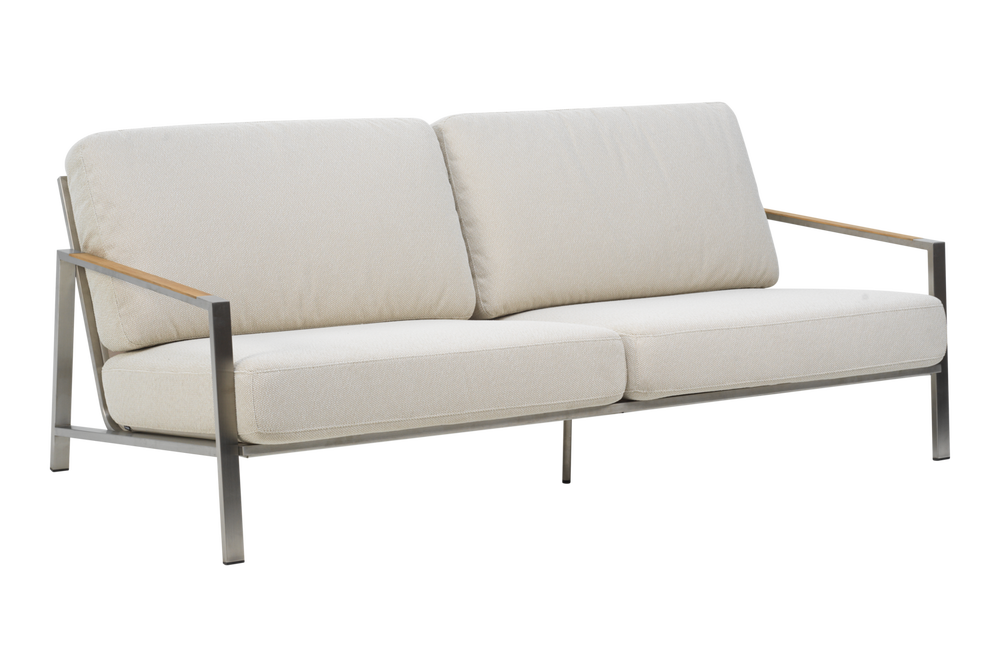 Naos 2,5-sits soffa Stainless Steel/Dot Beige