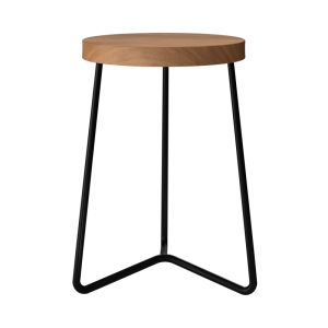 Pall V1 45 - Obehandlad teak med svart stativ