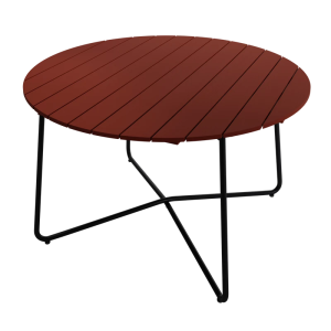 Bord 9A 120 - Mörkröd med svart stativ