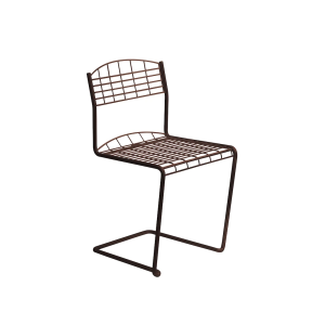 High Tech Stol - Pulverlackerat stål i Chestnut