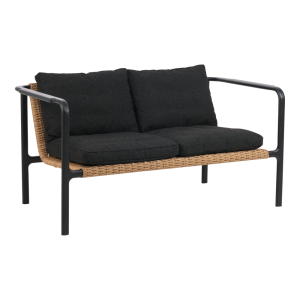 Motty 2-sitssoffa Svart/Teddy Black