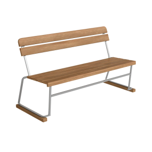 Soffa 3 - Obehandlad teak med varmförzinkat stativ