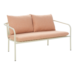 Bendt 2-sitssoffa Pearl White/Teddy Orange