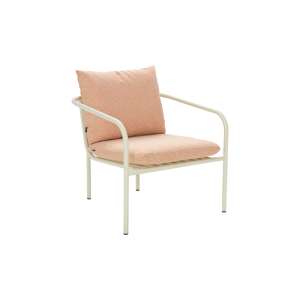 Bendt fåtölj Pearl White/Teddy Orange